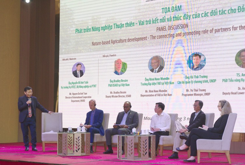 Bộ Nông nghiệp và Phát triển nông thôn và các đối tác quốc tế, tọa đàm phát triển Nông nghiệp Thuận thiên - Vai trò kết nối và thúc đẩy của các đối tác cho ĐBSCL.