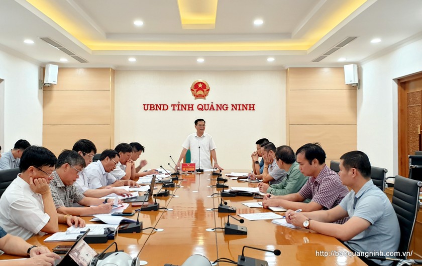 Phó Chủ tịch UBND tỉnh Bùi Văn Khắng phát biểu, cho ý kiến về việc thu phí đường bộ theo hình thức điện tử không dừng tại các trạm thu phí dự án BOT trên địa bàn tỉnh.
