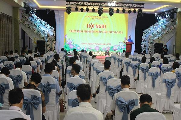 Hội nghị triển khai phổ biến pháp luật đợt II/ 2021 tỉnh Lào Cai