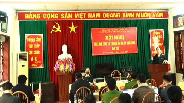 Cục Thi hành án dân sự tỉnh Hà Giang triển khai nhiệm vụ năm 2022. ảnh:hagiangtv