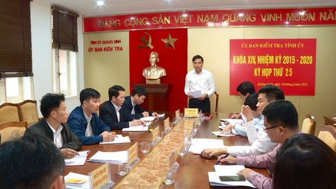 Ủy ban Kiểm tra Tỉnh ủy Quảng Ninh đã nghe và cho ý kiến về nội dung xử lý đảng viên có dấu hiệu vi phạm tại Đảng ủy phường Quang Trung, TP Uông Bí.