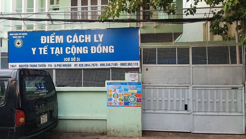 Hình ảnh khu cách ly Trung tâm Y tế quận Phú Nhuận. Ảnh: HCDC