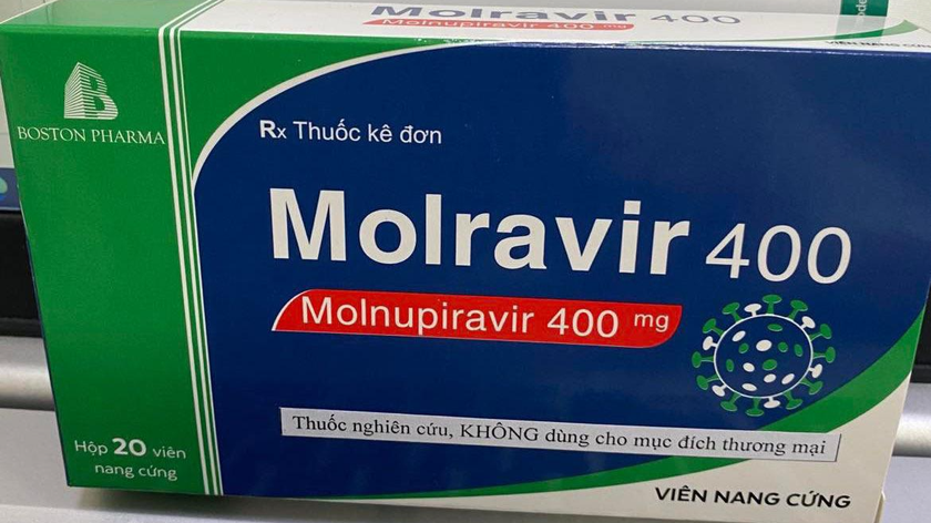 Thuốc Molnupiravir dùng cho bệnh nhân COVID-19 người lớn từ 18 tuổi trở lên mức độ nhẹ đến trung bình... Ảnh: minh họa