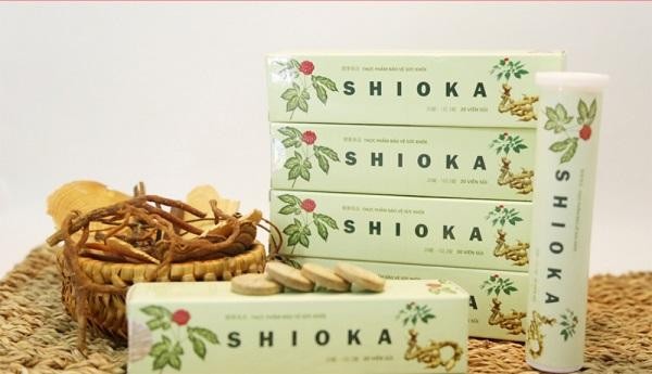 Sản phẩm thực phẩm bảo vệ sức khỏe Shioka. Ảnh: Internet