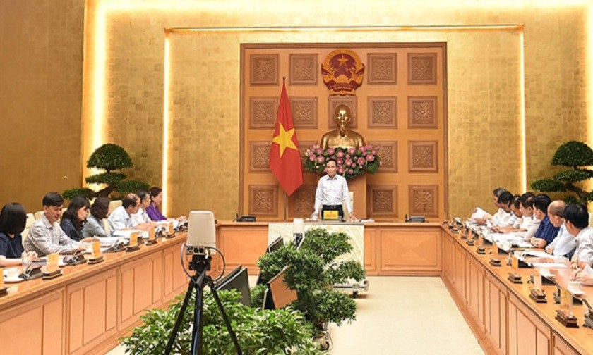 Phó thủ tướng Chính phủ Trần Lưu Quang phát biểu tại cuộc họp. Ảnh: VGP/Hải Minh