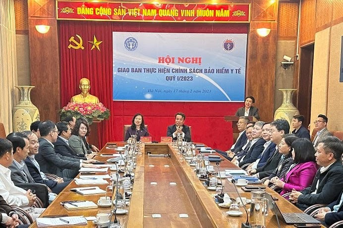 Bộ trưởng Bộ Y tế Đào Hồng Lan và Tổng Giám đốc BHXH Việt Nam Nguyễn Thế Mạnh chủ trì hội nghị giao ban thực hiện chính sách BHYT Quý I/2023.