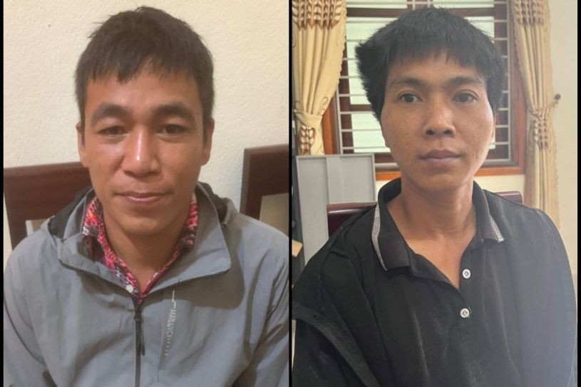 Đối tượng Lương Phò Tam và Moong Văn Chuyên bị bắt.