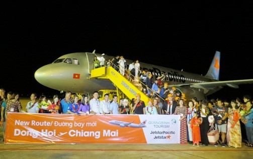 Điểm đến hấp dân, thân thiện và mến khách Quảng Bình chào đón những hành khách đầu tiên từ Sân bay Chiềng Mai.