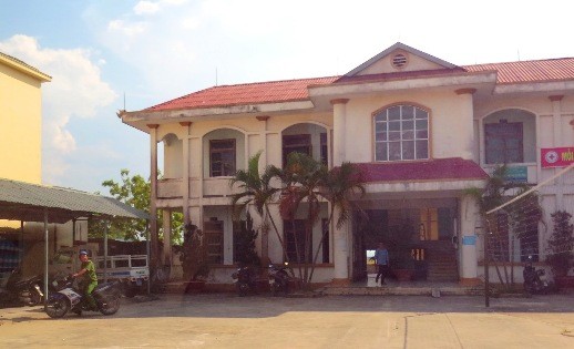 Bảng bán Bảo hiểm tại trụ sở chính quyền phường Quảng Phúc đã được tháo dỡ, trả lại hiện trạng ban đầu.