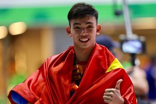 VĐV xuất sắc nhất của Quảng Bình tại SEA Games 30 Nguyễn Huy Hoàng. Ảnh: thanhnien.vn