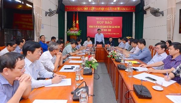 Họp báo cung cấp thông tin về Đại hội Đảng bộ tỉnh Quảng Bình lần thứ XVII, nhiệm kỳ 2020 – 2025.