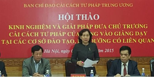 Phó Trưởng BCĐ CCTP TƯ Lê Thị Thu Ba chủ trì hội thảo