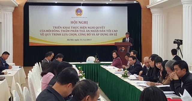 Phó Chánh án TANDTC Nguyễn Sơn nhấn mạnh về vai trò của án lệ tại Hội nghị