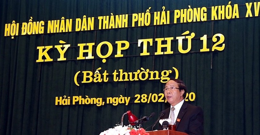 Ông Lê Văn Thành, Ủy viên Trung ương Đảng, Bí thư Thành ủy, Chủ tịch HĐND thành phố Hải Phòng.