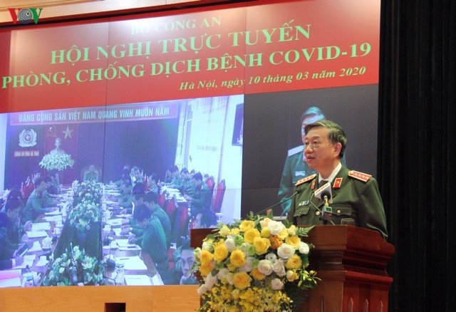 Bộ trưởng Bộ Công an Tô Lâm phát biểu tại Hội nghị. Ảnh: VOV