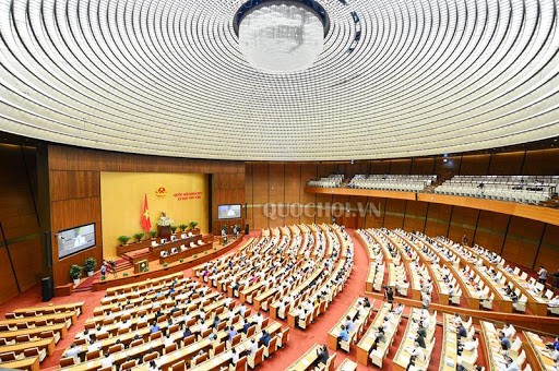 Dự kiến Kỳ họp thứ 9 Quốc hội khóa XIV sẽ  diễn ra trong 17,5 ngày. Ảnh: Hội trường Diên Hồng