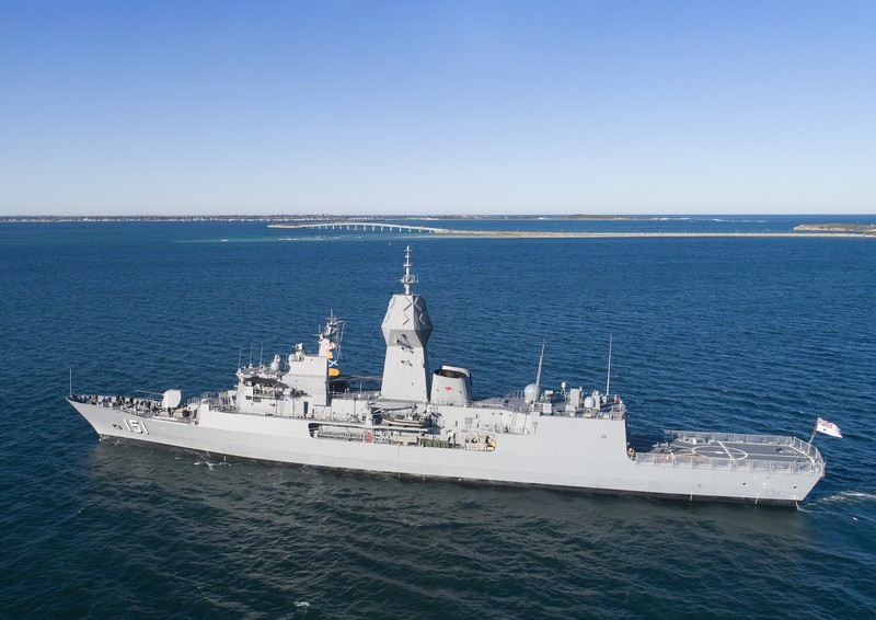 Tàu chiến Australia. Ảnh: Hải quân Hoàng gia Australia.