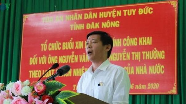 Chánh án TAND huyện Tuy Đức Nguyễn Văn Hồng