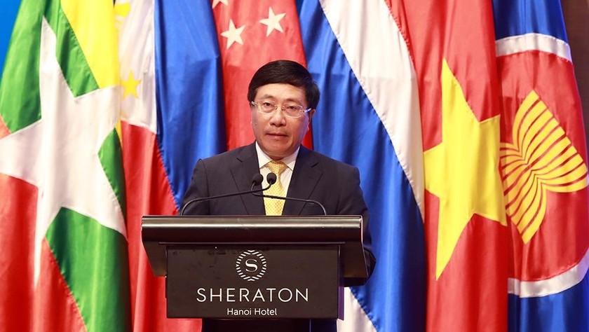 Phó Thủ tướng, Bộ trưởng Bộ Ngoại giao Phạm Bình Minh phát biểu tại hội thảo - Ảnh: VGP/Hải Minh