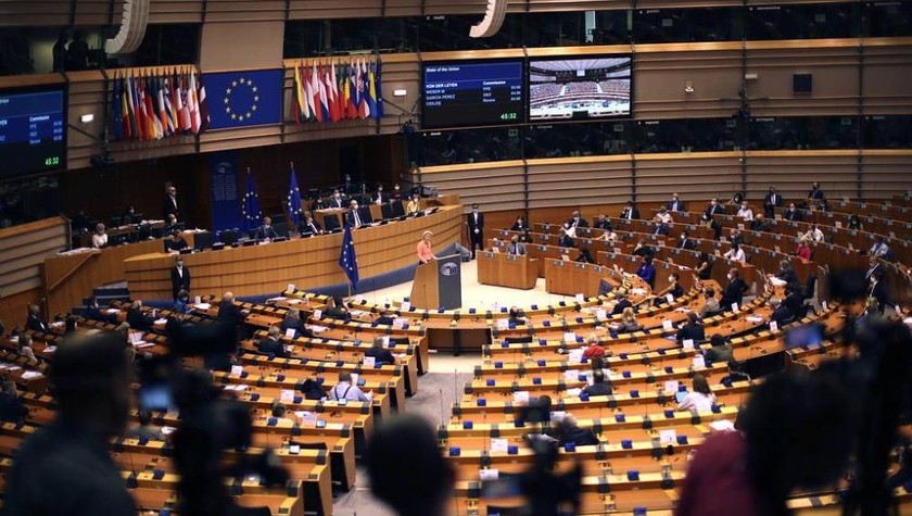 Phiên họp của Nghị viện Châu Âu tại Brussels (Bỉ). Ảnh: TASS
