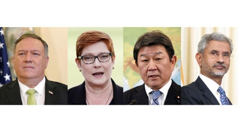 4 Ngoại trưởng Mỹ, Australia, Nhật Bản và Ấn Độ sẽ gặp nhau để đàm phán vào ngày 6/10. Ảnh: AP