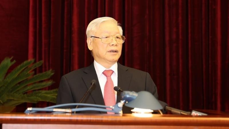 Tổng Bí thư, Chủ tịch Nước Nguyễn Phú Trọng đã phát biểu khai mạc Hội nghị. Ảnh: TTXVN