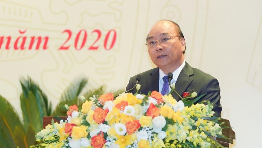 Thủ tướng Nguyễn Xuân Phúc phát biểu chỉ đạo tại phiên khai mạc Đại hội. Ảnh: VGP/Quang Hiếu