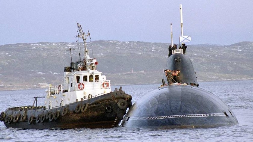 Các nhà đóng tàu chuyển giao tàu ngầm lớp Akula chạy bằng năng lượng hạt nhân cho Hải quân Nga sau khi nâng cấp. Ảnh: TASS