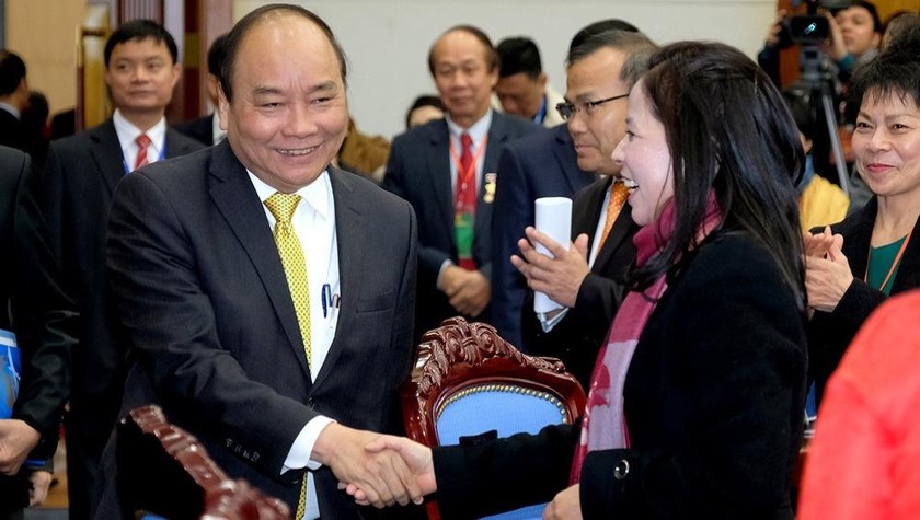 Thủ tướng Nguyễn Xuâ n Phúc gặp gỡ bà con Việt kiều năm 2018 Ảnh: VGP