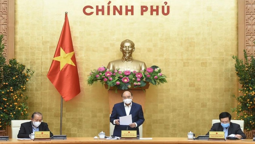 Thủ tướng Nguyễn Xuân Phúc đề nghị tạo mọi điều kiện cho kinh tế tư nhân yên tâm đầu tư, kinh doanh. Ảnh: VGP/Quang Hiếu