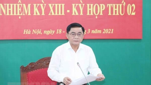 Đồng chí Trần Cẩm Tú, Ủy viên Bộ Chính trị, Chủ nhiệm Ủy ban Kiểm tra Trung ương chủ trì Hội nghị.