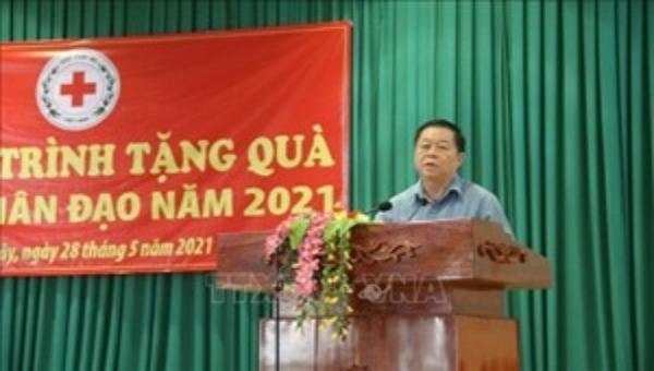 Bí thư Trung ương Đảng, Trưởng Ban Tuyên giáo Trung ương Nguyễn Trọng Nghĩa phát biểu tại buổi lễ - Ảnh: TTXVN