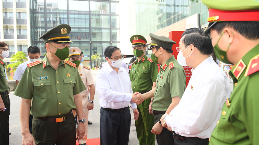 Thủ tướng Chính phủ Phạm Minh Chính đến dự Hội nghị. Ảnh: bocongan.gov.vn