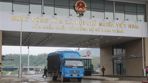Cửa khẩu Quốc tế đường bộ số II Kim Thành, ảnh: Thu Trang