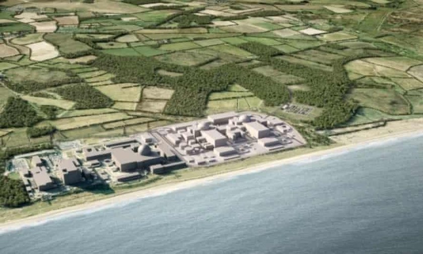Mô hình Dự án Nhà máy điện hạt nhân Sizewell trị giá 20 tỷ bảng ở bờ biển Suffolk. Ảnh: EDF