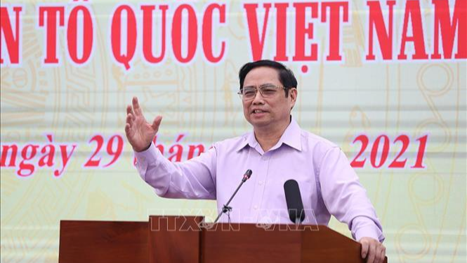  Thủ tướng Phạm Minh Chính phát biểu chỉ đạo hội nghị. Ảnh: Dương Giang/TTXVN