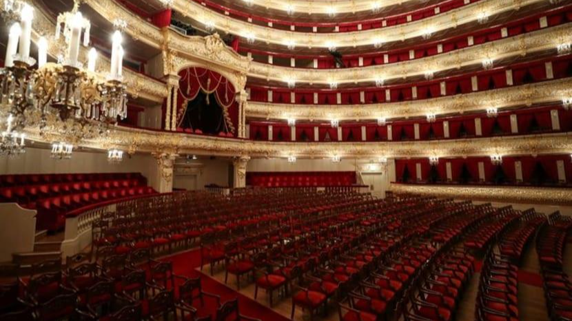 Khán phòng trống của Nhà hát Bolshoi. Ảnh: Reuters