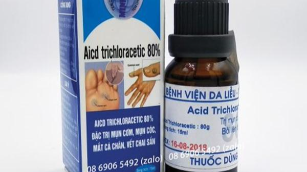 Thuốc Acid Trichloracetic 80% bị gia đình bệnh nhi nhầm với lọ thuốc Aquadetrim (vitamin D3). Ảnh minh họa