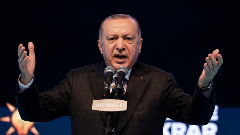 Tổng thống Thổ Nhĩ Kỳ Recep Tayyip Erdogan đã chỉ thị cho Ngoại trưởng tuyên bố 10 đại sứ phương Tây "đòi" thả Osman Kavala là PNG. Ảnh: Reuters