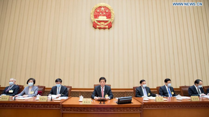 Một phiên họp của Ủy ban Thường vụ Đại hội đại biểu nhân dân toàn quốc tại Bắc Kinh, Trung Quốc, ngày 22/1/2021. Ảnh: Xinhua