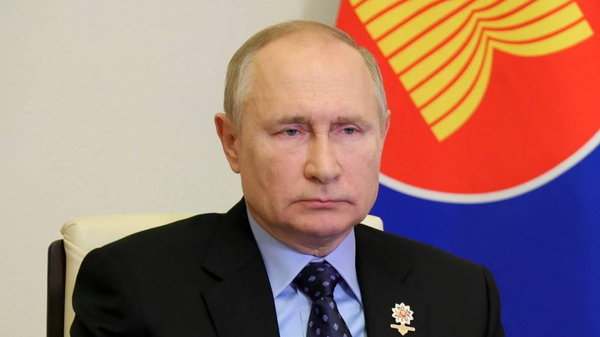 Tổng thống Nga Vladimir Putin tại Hội nghị cấp cao Đông Á hôm 27/10/2021. Ảnh: TASS