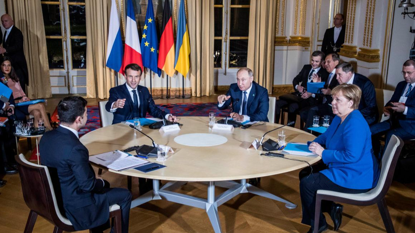 Cuộc họp của Định dạng Normandy ngày 9/12/2019 ở Paris (Pháp). Ảnh: AFP qua Getty Images