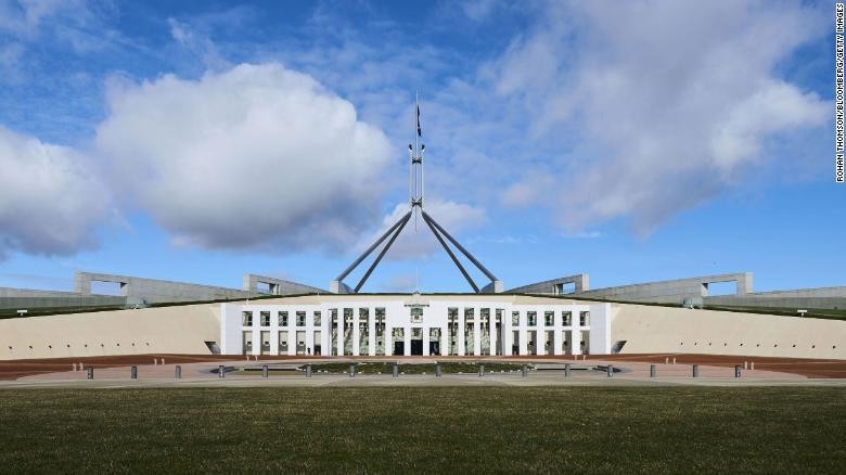 Tòa nhà Quốc hội ở Canberra, Australia. Anhr: CNN (chụp ngày 28/8/2021)