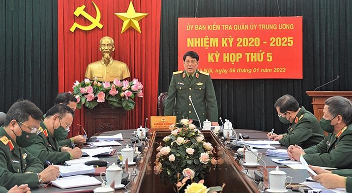 Đại tướng Lương Cường phát biểu tại kỳ họp.