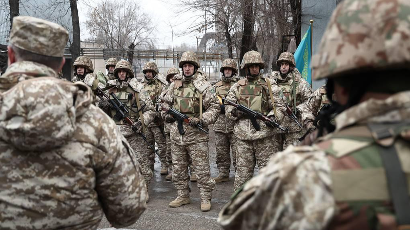CSTO đã gửi 2.030 quân và 250 phần khí tài quân sự để triển khai hỗ trợ Kazakhstan. Ảnh: TASS