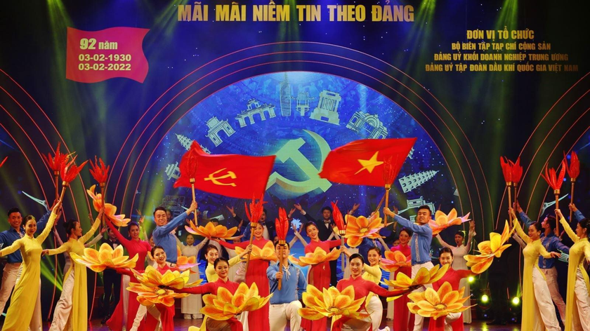 Chương trình nghệ thuật "Mãi mãi niềm tin theo Đảng" kỷ niệm 92 năm ngày thành lập Đảng Cộng sản Việt Nam (3/2/1930 - 3/2/2022).
