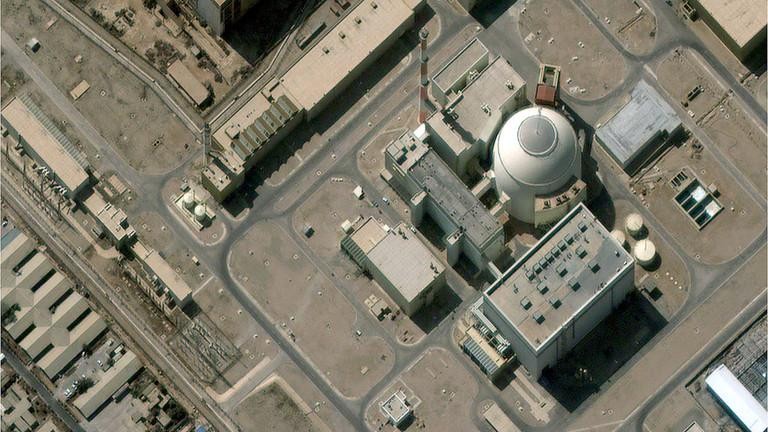 Nhà máy điện hạt nhân Bushehr được chụp từ vệ tinh vào ngày 14/3/2013 Ảnh: DigitalGlobe qua Getty Images