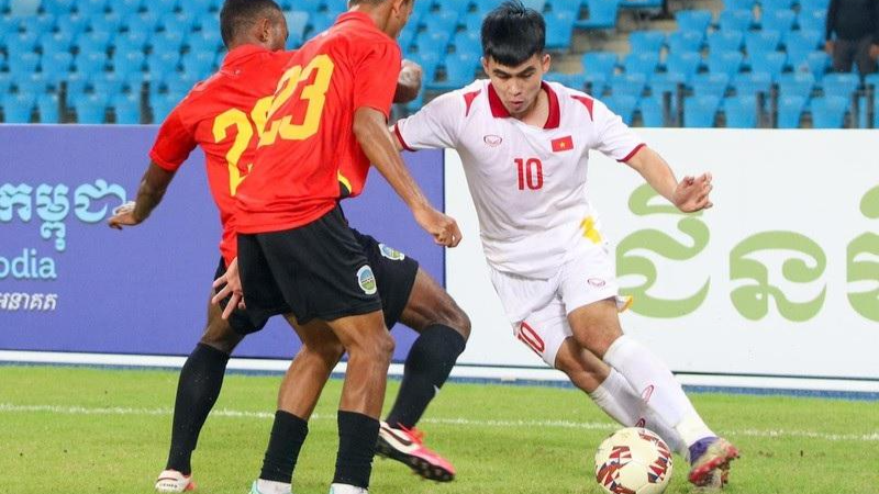 U23 Việt Nam quả cảm vào chung kết giải U23 Đông Nam Á 2022. Ảnh: VFF