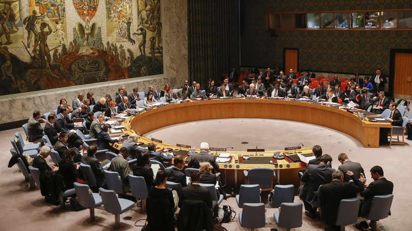 Một phiên họp của Hội đồng Bảo an tại trụ sở Liên hợp quốc ở New York tháng 8/2021. Ảnh: Reuters