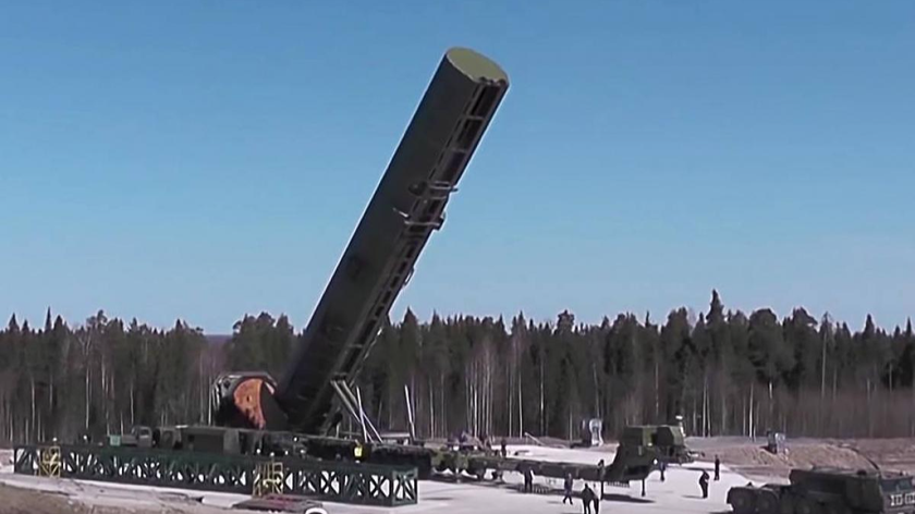 Tên lửa đạn đạo liên lục địa (ICBM) Sarmat đầu tiên của Nga sẽ bắt đầu được biên chế trong Lực lượng tên lửa chiến lược từ năm 2022. Ảnh: TASS